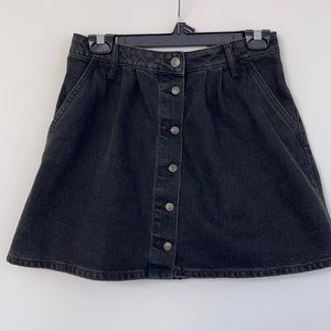 Zara Denim Black Skirt